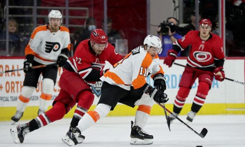 Flyers at Hurricanes NHL Game