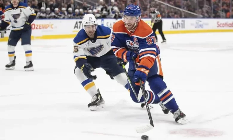 Oilers at Blues NHL Betting Odds