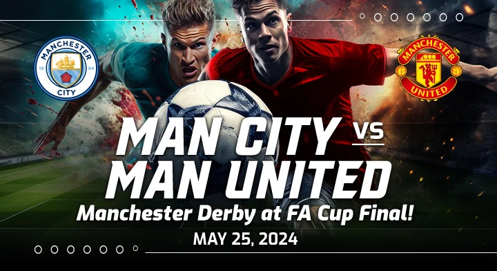 FA Cup Final: Man City vs Man United Banner