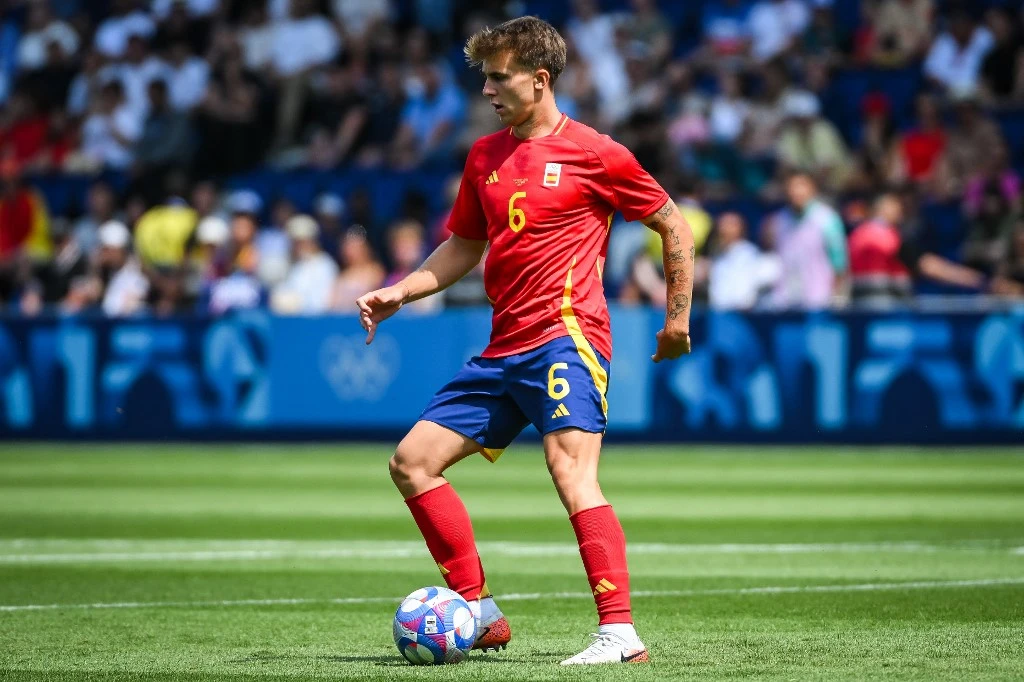 BARRIOS Pablo of Spain during the football match between Uzbekistan and Spain, Olympic Games Paris 2024 on 24 July 2024 at Parc des Princes stadium in Paris, France