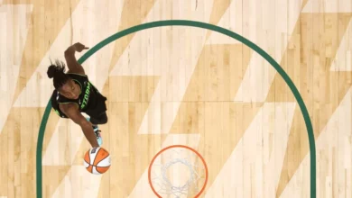 Jewell Loyd #24 of the Seattle Storm shoots against the Indiana Fever at Climate Pledge Arena on June 27, 2024 in Seattle, Washington